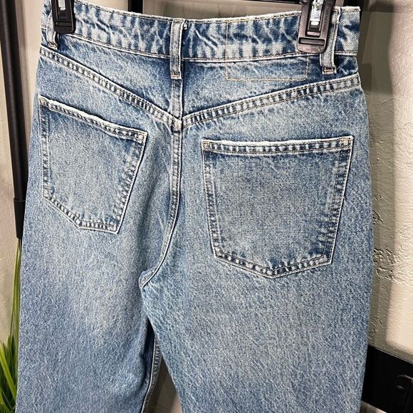 Zara Mom fit jeans tapered high waist button fly 90s size 4 - Picture 12 of 16